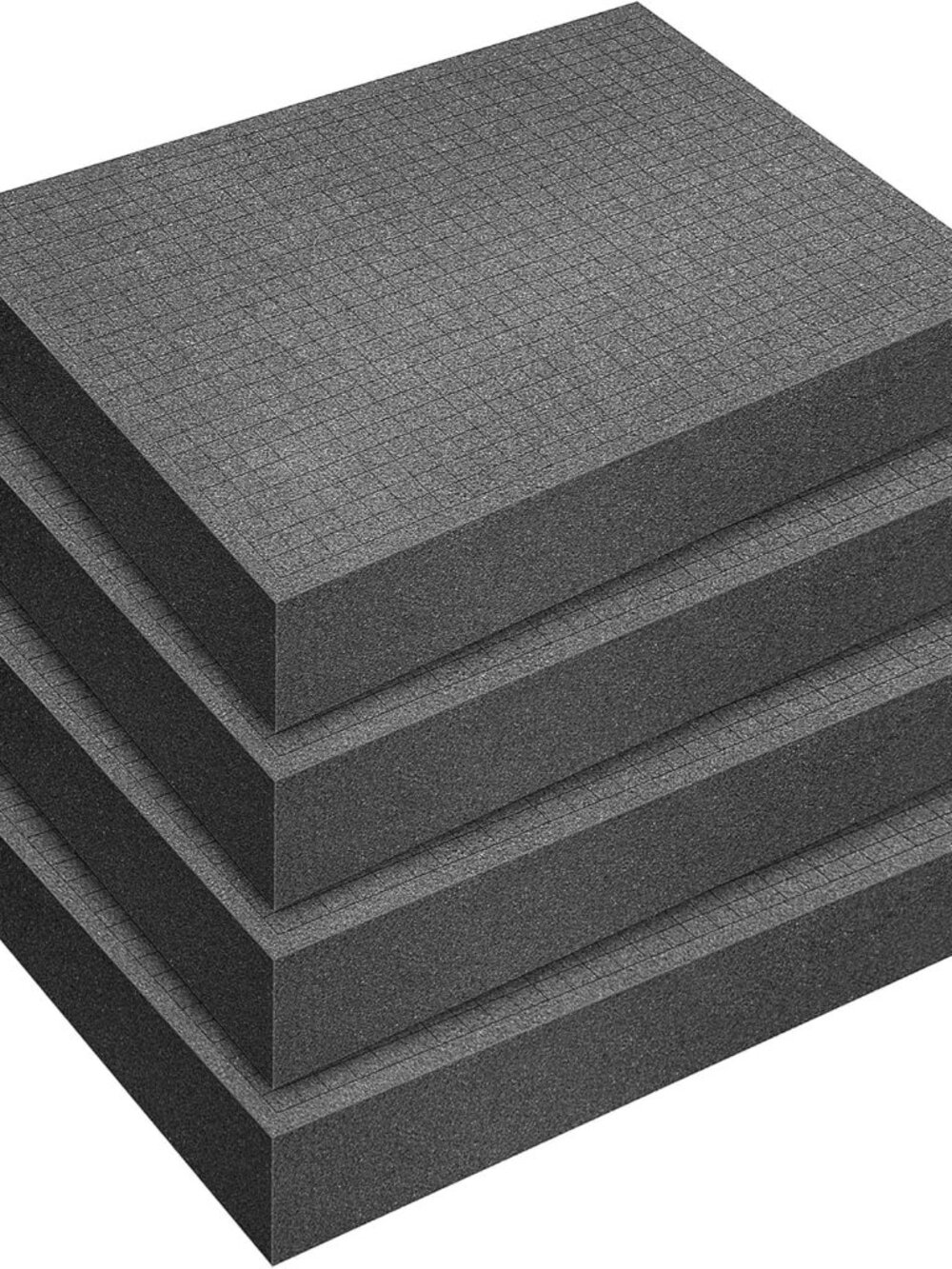 4 Pcs Pick Apart Foam Insert, 16'' x 12'' x 2'' Pre Cube Sheet Foams